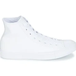 Baskets Mode^Converse - CHUCK TAYLOR ALL STAR LEATHER HI Blanc