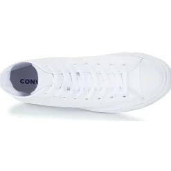 Baskets Mode^Converse - CHUCK TAYLOR ALL STAR LEATHER HI Blanc