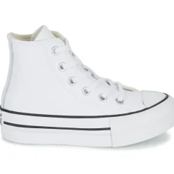 Baskets Mode^Converse - Chuck Taylor All Star Eva Lift Leather Foundation Hi Blanc