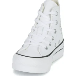 Baskets Mode^Converse - Chuck Taylor All Star Eva Lift Leather Foundation Hi Blanc