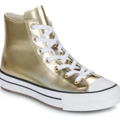 Baskets Mode^Converse - CHUCK TAYLOR ALL STAR EVA LIFT PLATFORM METALLIC Doré