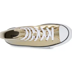 Baskets Mode^Converse - CHUCK TAYLOR ALL STAR EVA LIFT PLATFORM METALLIC Doré