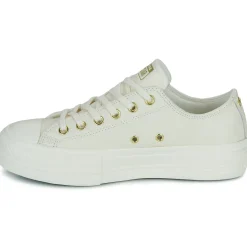 Baskets Mode^Converse - CHUCK TAYLOR ALL STAR LIFT PLATFORM GOLD Blanc
