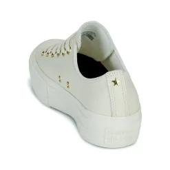 Baskets Mode^Converse - CHUCK TAYLOR ALL STAR LIFT PLATFORM GOLD Blanc
