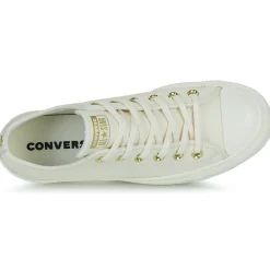Baskets Mode^Converse - CHUCK TAYLOR ALL STAR LIFT PLATFORM GOLD Blanc