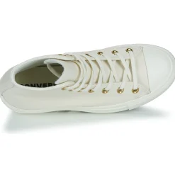 Baskets Mode^Converse - CHUCK TAYLOR ALL STAR LIFT PLATFORM GOLD Blanc
