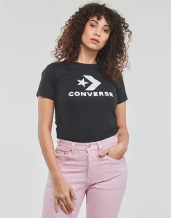 T-shirts & Polos^Converse - FLORAL STAR CHEVRON Noir