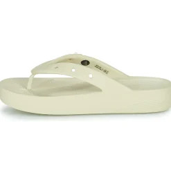 Tongs^Crocs - CLASSIC PLATFORM FLIP W Beige
