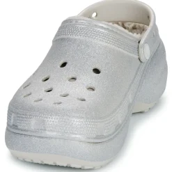 Mules / Sabots^Crocs - ClsPlatformGlitterLinedClogW Argenté