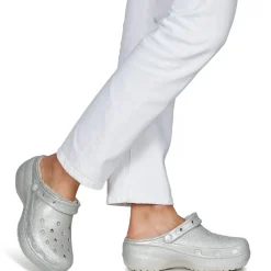 Mules / Sabots^Crocs - ClsPlatformGlitterLinedClogW Argenté