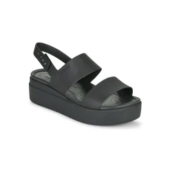 Sandales Et Nu-pieds^Crocs - BROOKLYN LOW WEDGE W Noir