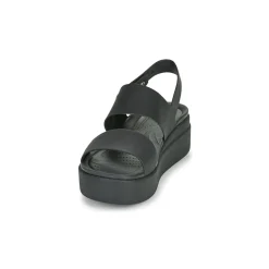 Sandales Et Nu-pieds^Crocs - BROOKLYN LOW WEDGE W Noir