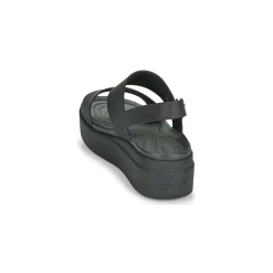 Sandales Et Nu-pieds^Crocs - BROOKLYN LOW WEDGE W Noir