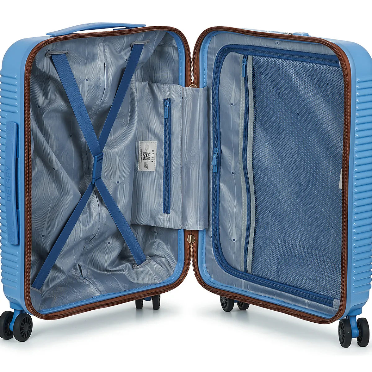 Valises^DELSEY PARIS - FREESTYLE 4DR CABINE 55CM SLIM SkyBlue