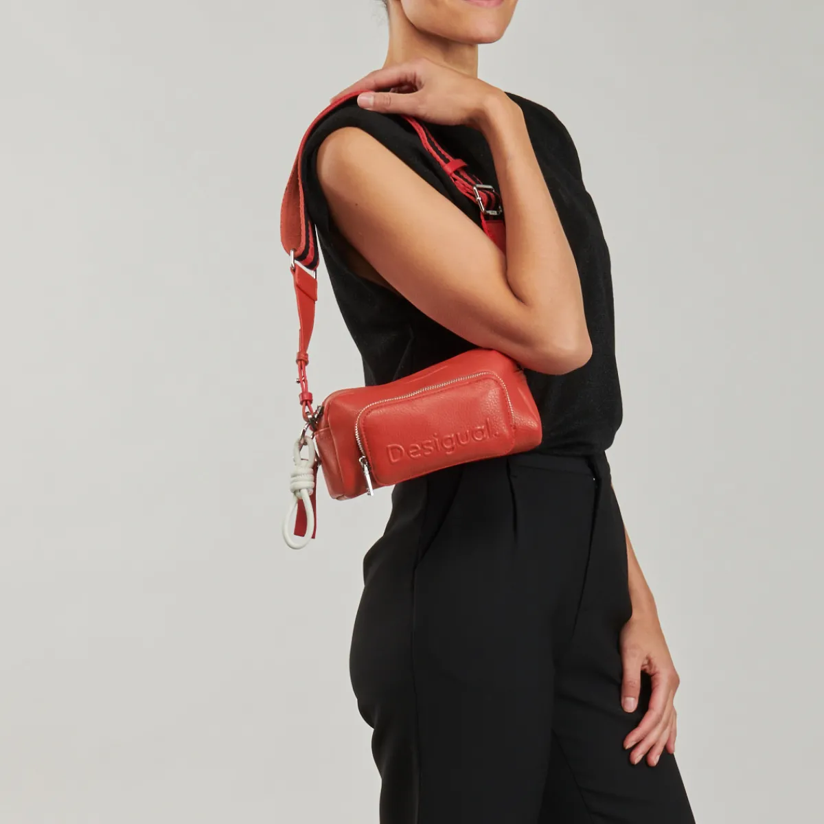 Sacs À Main^Desigual - BAG HALF LOGO Rouge