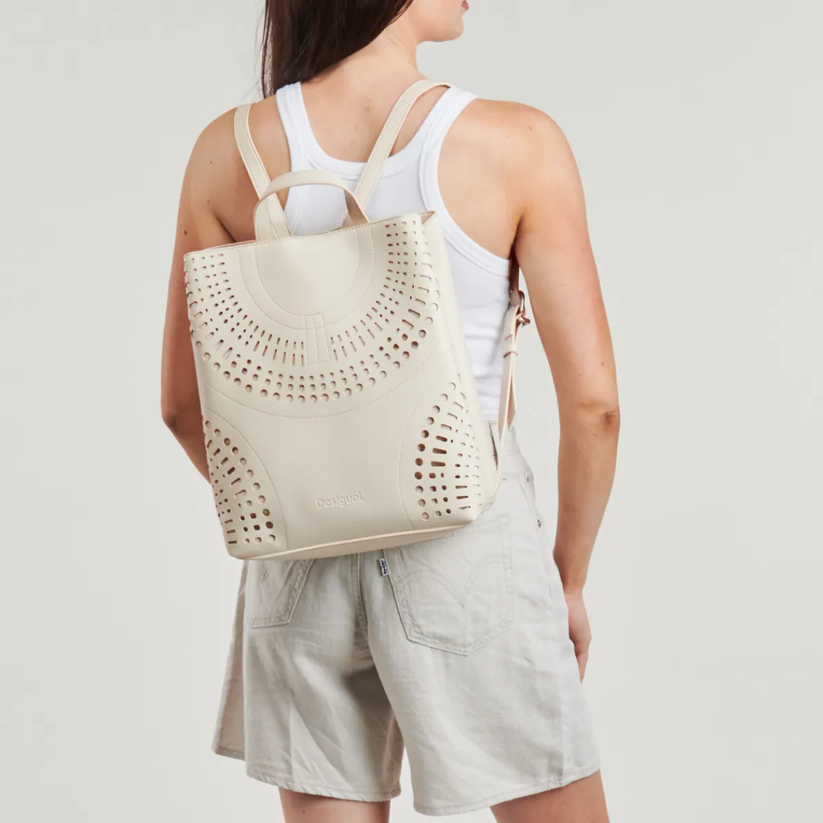 Sacs À Dos^Desigual - ORBIS BACKPACK SUMY Blanc