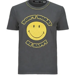 T-shirts & Polos^Desigual - TS_MORE SMILEY Gris