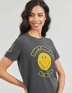 T-shirts & Polos^Desigual - TS_MORE SMILEY Gris