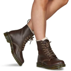 Bottines / Boots^Dr. Martens - 1460 SERENA DARK KAKHI ORLEANS Marron