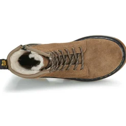 Bottines / Boots^Dr. Martens - Serena J Dark Khaki Bronx Suede Beige