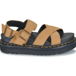 Sandales Et Nu-pieds^Dr. Martens - Voss II Sandal Tan Suede Marron