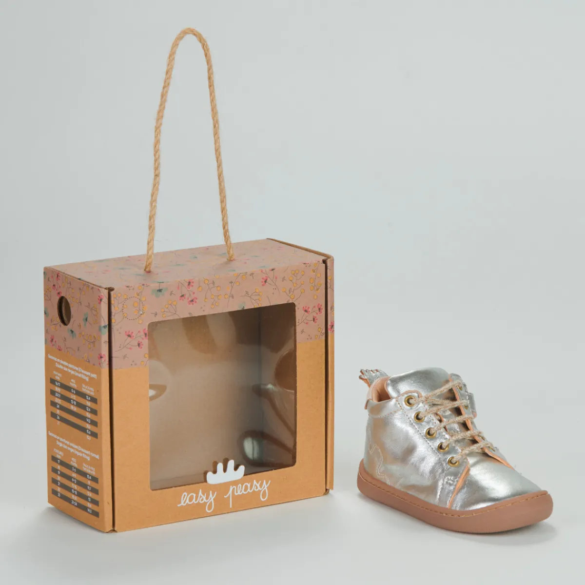 Baskets Mode^Easy Peasy - MY DEBOO LACET Argenté