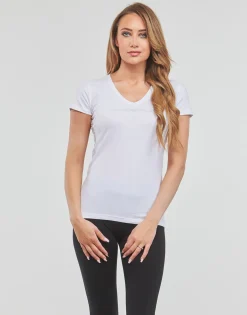 T-shirts & Polos^Emporio Armani - T-SHIRT V NECK Blanc