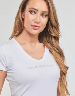 T-shirts & Polos^Emporio Armani - T-SHIRT V NECK Blanc