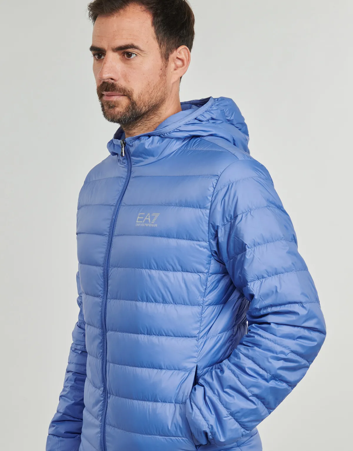 Manteaux^Emporio Armani EA7 - CORE IDENTITY DOWN JACKET HD Bleu