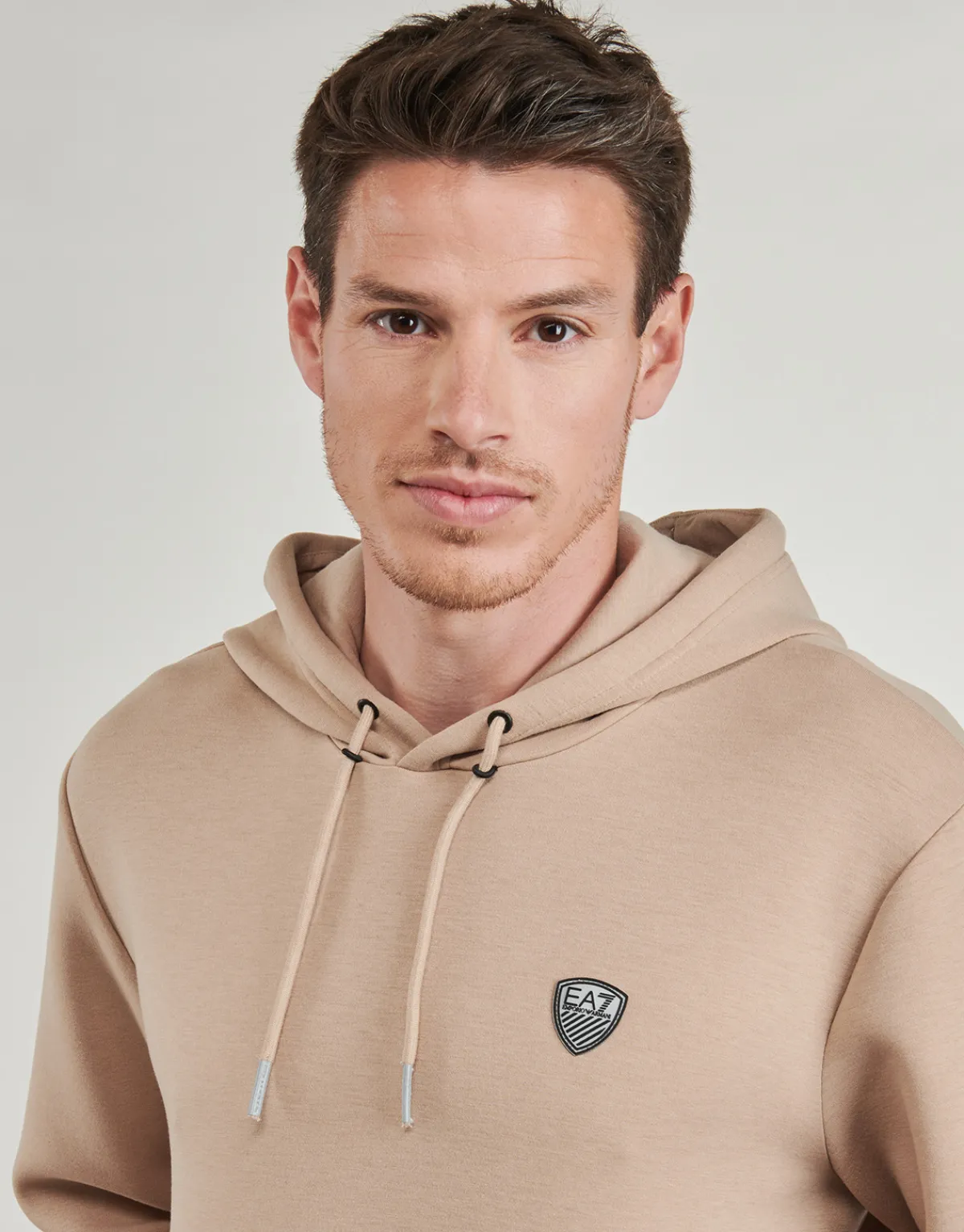 Sweats & Polaires^Emporio Armani EA7 - TRAIN PREMIUM SHIELD HOODIE 8NPM21 Taupe