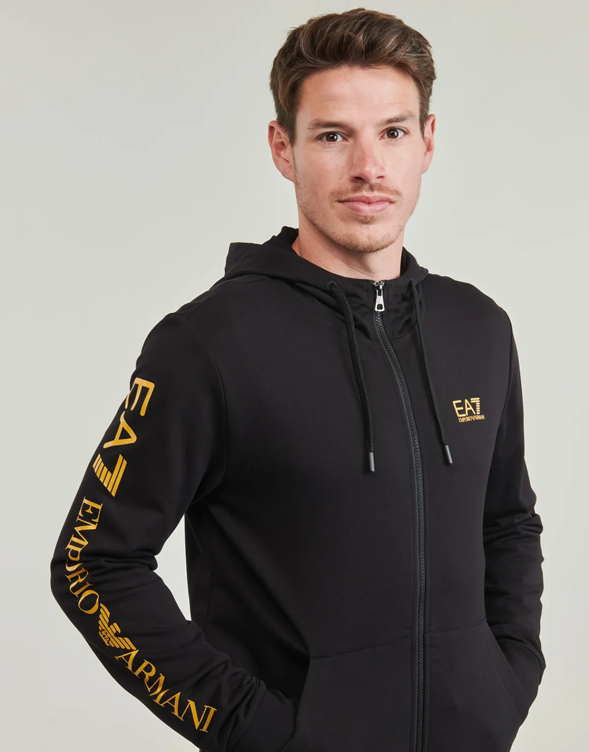 Sweats & Polaires^Emporio Armani EA7 - TRAIN LOGO SERIES FZ HOODIE