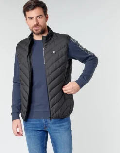 Manteaux^Emporio Armani EA7 - TRAIN CORE SHIELD M DOWN LIGHT VEST Noir