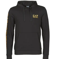 Sweats & Polaires^Emporio Armani EA7 - TRAIN LOGO SERIES M HOODIE RN COFT Noir