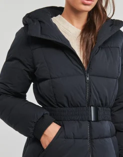 Manteaux^Esprit - BELTED PUFFER COAT Noir