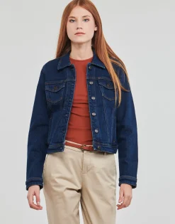 Vestes^Esprit - TRUCKER JACKET Bleu