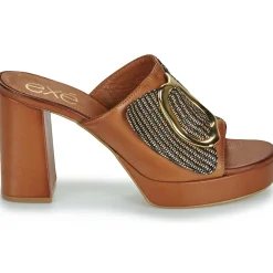 Mules / Sabots^Exé Shoes - 622-ANCONA-LEATHER-TAN Cognac