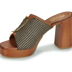 Mules / Sabots^Exé Shoes - 622-ANCONA-LEATHER-TAN Cognac