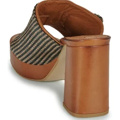 Mules / Sabots^Exé Shoes - 622-ANCONA-LEATHER-TAN Cognac