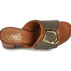 Mules / Sabots^Exé Shoes - 622-ANCONA-LEATHER-TAN Cognac