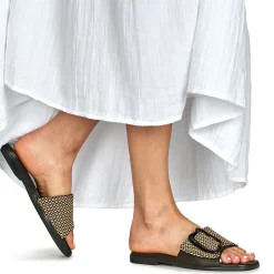 Mules / Sabots^Exé Shoes - 556-ORO-RAFFIA-BLACK Noir