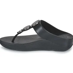 Sandales Et Nu-pieds^FitFlop - HALO METALLIC-TRIM TOE-POST SANDALS Noir