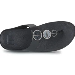 Sandales Et Nu-pieds^FitFlop - HALO METALLIC-TRIM TOE-POST SANDALS Noir