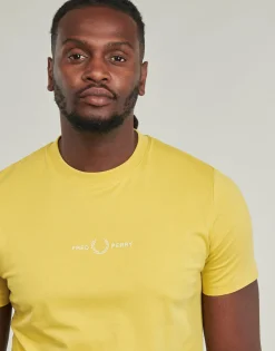 T-shirts & Polos^Fred Perry - EMBROIDERED Jaune