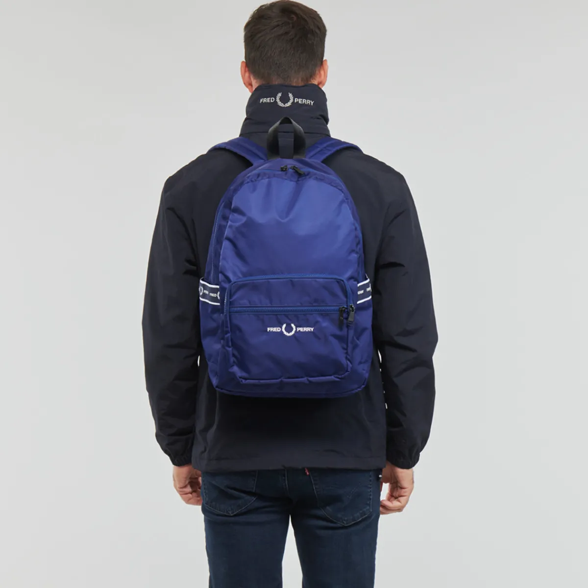 Sacs À Dos^Fred Perry - GRAPHIC TAPE BACKPACK Marine