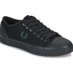 Baskets Mode^Fred Perry - HUGHES LOW CANVAS Noir