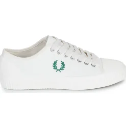 Baskets Mode^Fred Perry - HUGHES LOW CANVAS Blanc