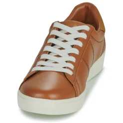 Baskets Mode^Fred Perry - SPENCER LEATHER Marron