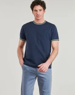T-shirts & Polos^Fred Perry - TWIN TIPPED T-SHIRT Marine