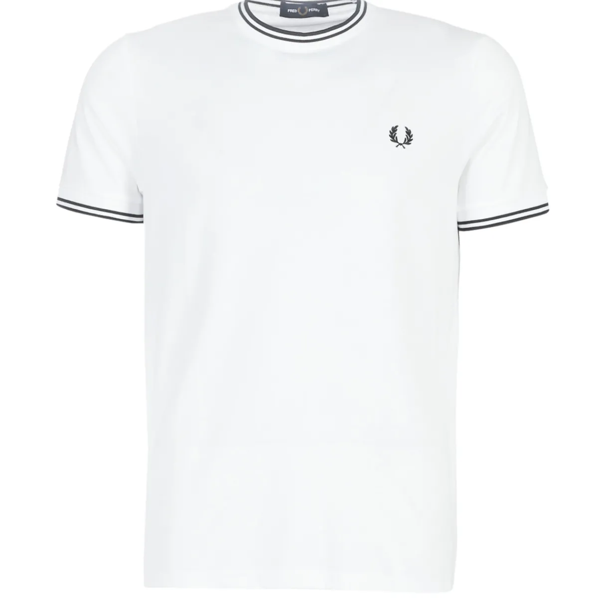 T-shirts & Polos^Fred Perry - TWIN TIPPED T-SHIRT Blanc