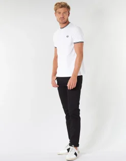 T-shirts & Polos^Fred Perry - TWIN TIPPED T-SHIRT Blanc